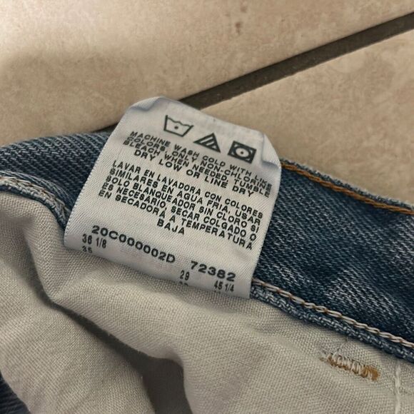RUSTLER Men’s Straight Leg Jeans 34x29 Faded Blue Denim Preloved Work Jeans - Picture 5 of 6